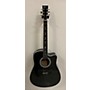 Used Esteban BLACK AND SILVER Acoustic Electric Guitar Black