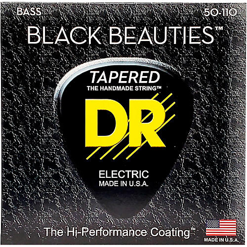 DR Strings BLACK BEAUTIES Taper Coated 4-String Bass Heavy (50-110)