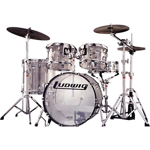 Ludwig BLEM L9125L Vistalite Plastic 5pc Drum Set Clear | Musician's Friend