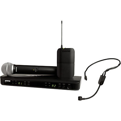 Shure BLX1288 Combo System with PGA31 Headset microphone and PG58 handheld microphone