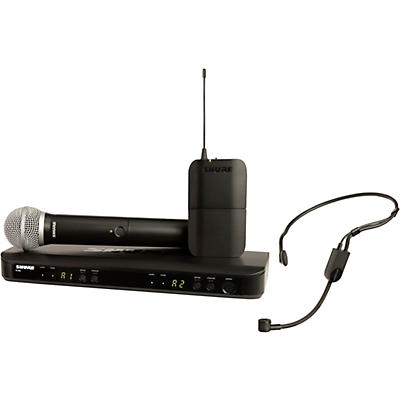 Shure BLX1288 Combo System With PGA31 Headset Microphone and PG58 Handheld Microphone