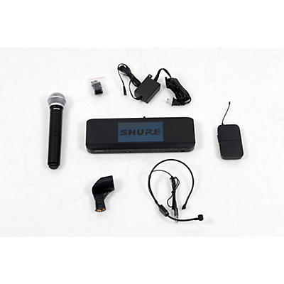 Shure BLX1288 Combo System With PGA31 Headset Microphone and PG58 Handheld Microphone