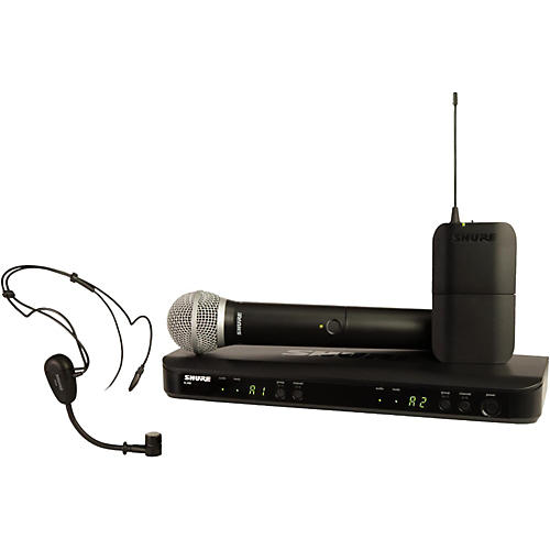 BLX1288/PG30 Dual Wireless System with One PG30 Headset and One PG58 Handheld Mic
