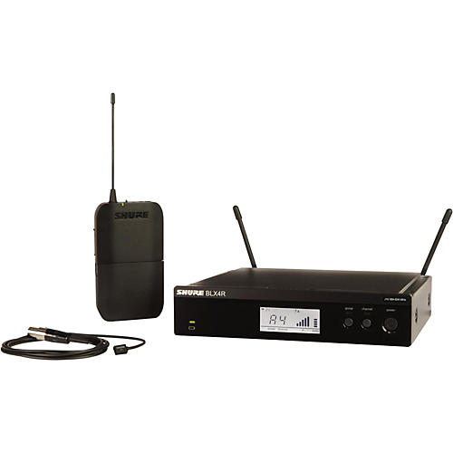 Shure BLX14R/W93 Wireless Lavalier System With WL93 Omnidirectional Condenser Miniature Lavalier Mic Band H10