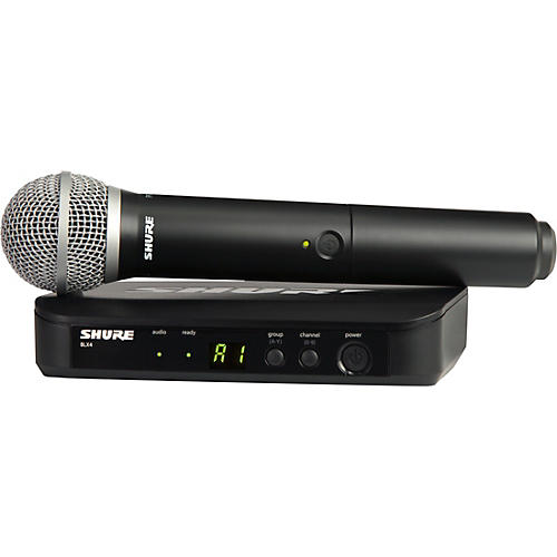 Shure BLX24/PG58 Handheld Wireless System with PG58 Capsule Condition 1 - Mint Band H11