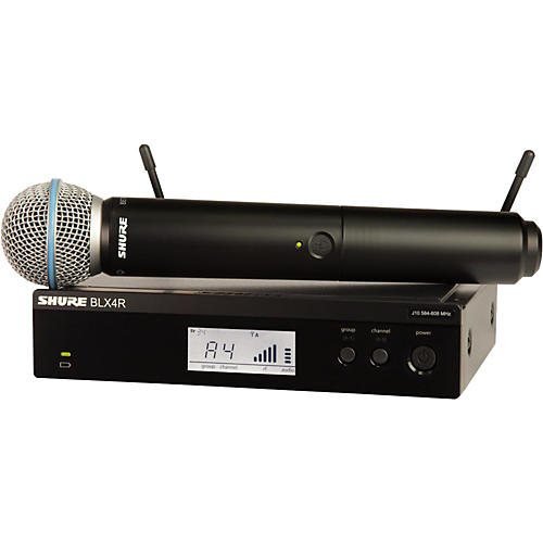 Shure BLX24R/B58 Wireless System With Rackmountable Receiver and BETA 58A Microphone Capsule Band H10