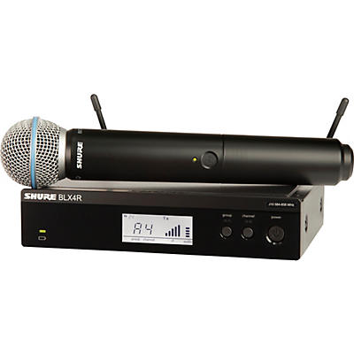 Shure BLX24R/B58 Wireless System With Rackmountable Receiver and BETA 58A Microphone Capsule