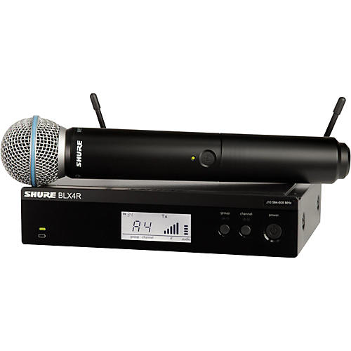 Shure BLX24R/B58 Wireless System With Rackmountable Receiver and BETA 58A Microphone Capsule Condition 1 - Mint Band H9