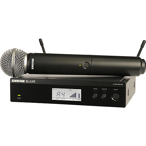 Shure BLX24R/SM58 Wireless System With Rackmountable Receiver and SM58 Microphone Capsule Band H11