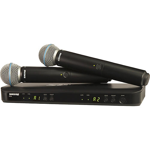 Shure BLX288/B58 Wireless Dual Vocal System With Two BETA 58A Handheld Transmitters Condition 2 - Blemished Band H10 197881158217