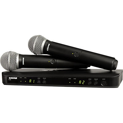 Shure BLX288/PG58 Dual-Channel Wireless System With Two PG58 Handheld Transmitters