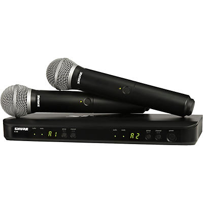 Shure BLX288/PG58 Dual-Channel Wireless System With Two PG58 Handheld Transmitters