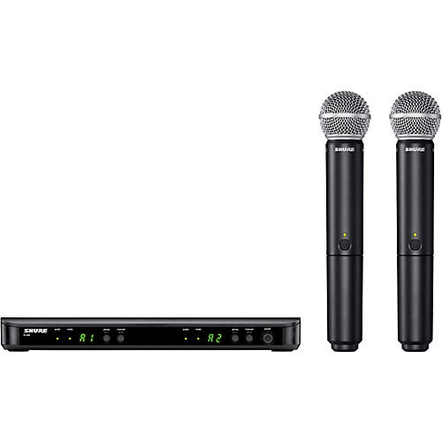 Shure BLX288/SM58 Wireless Dual Vocal System With Two SM58 Handheld Transmitters Band H9
