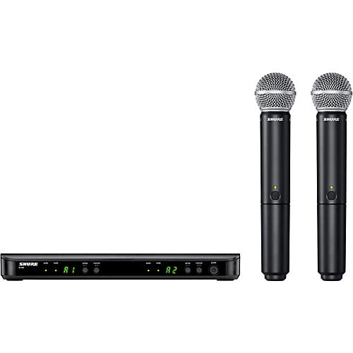 Shure BLX288/SM58 Wireless Dual Vocal System with two SM58 Handheld Transmitters Band H9