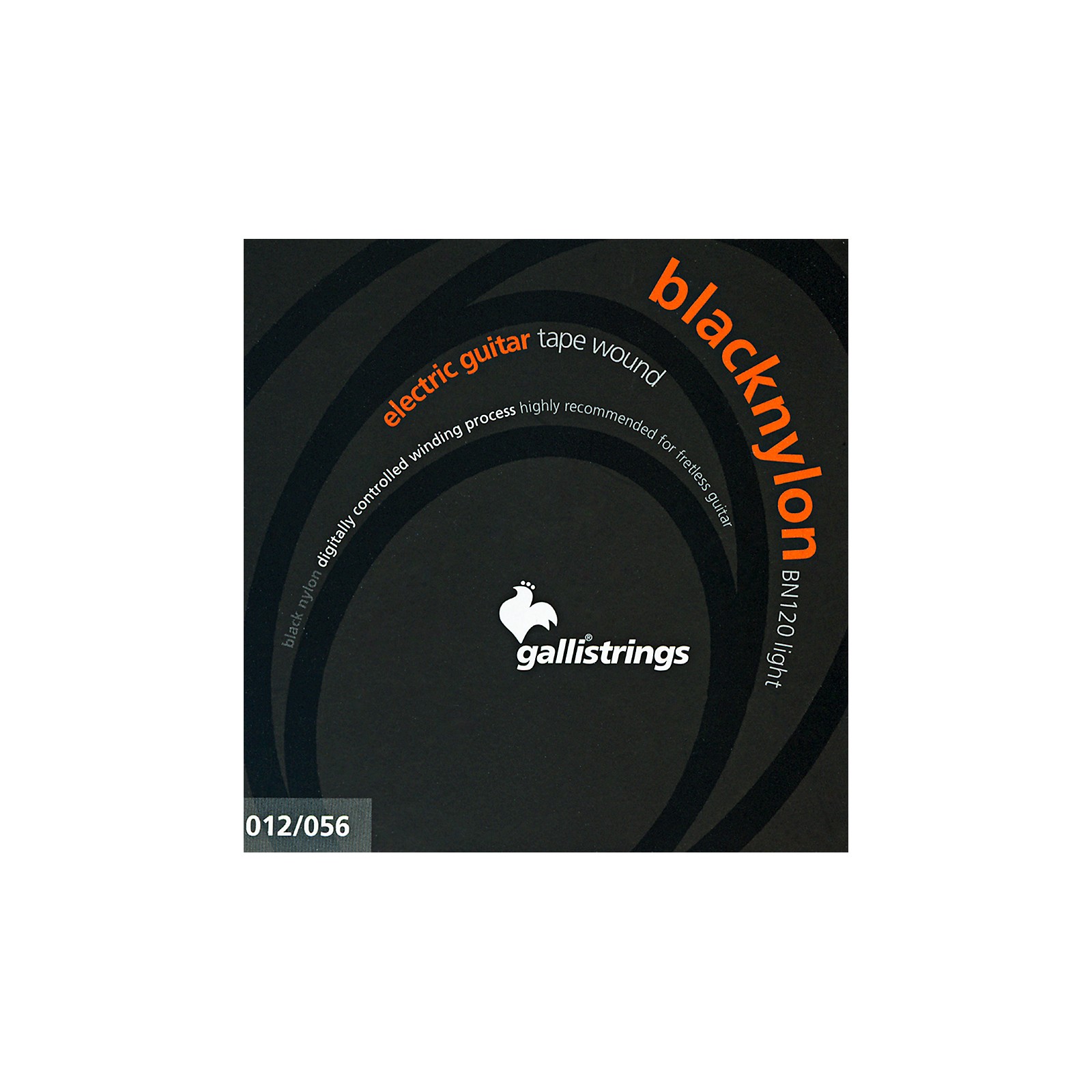 Galli Strings BN120 BLACK NYLON TAPE WOUND Light Electric Guitar