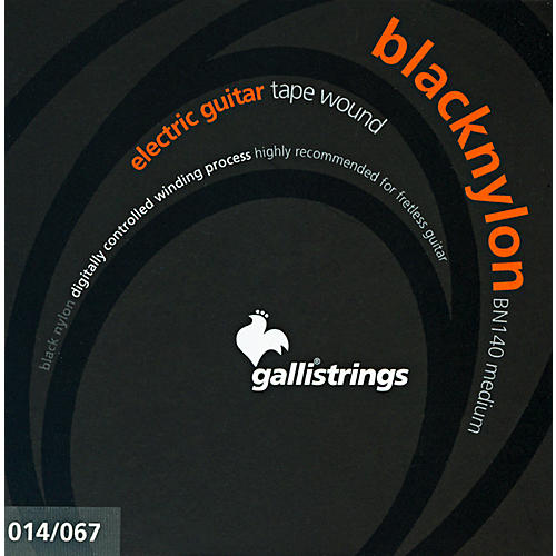 BN140 BLACK NYLON TAPE WOUND Medium Electric Guitar Strings 14-67