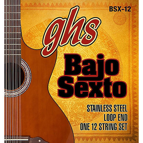 GHS BSX-12 Bajo Sexto 12-String Set Stainless Steel