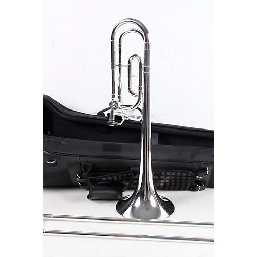 Blessing BTB1488 Performance Series Bb/F Large Bore Rotor Trombone Outfit with Closed Wrap Condition 3 - Scratch and Dent Silver plated, Yellow Brass Bell 194744505898