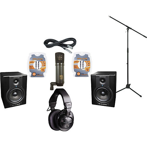 BX5A Studio Monitors / MXL V63M Microphone / Audio-Technica ATH-M45 Headphones Recording Package