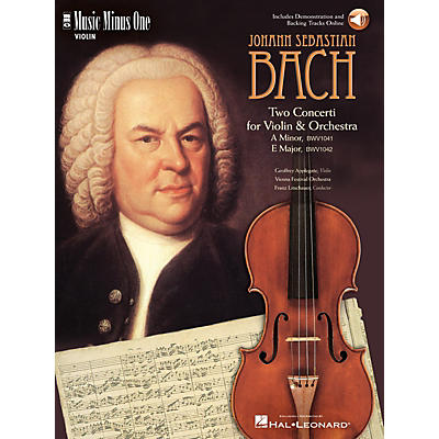 Music Minus One Bach - Violin Conc No. 1 in A Min, BWV1041; Violin Conc No. 2 in E Maj, BWV1042 Music Minus One BK/CD