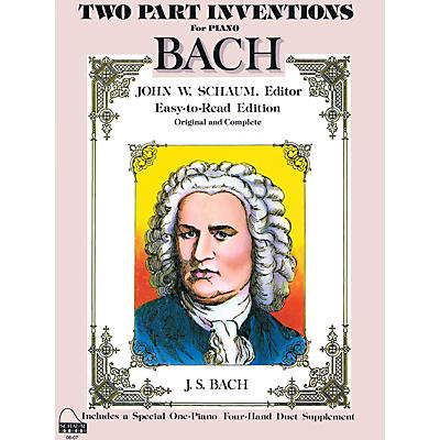 SCHAUM Bach Two-part Inventions Educational Piano Series Softcover