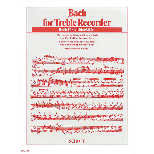 Bach for Treble Recorder Schott Series Softcover