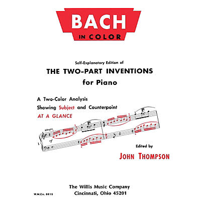 Willis Music Bach in Color Willis Series by Johann Sebastian Bach (Level Early Advanced)