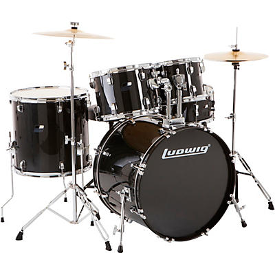 Ludwig BackBeat Complete 5-Piece Drum Set With Hardware and Cymbals -