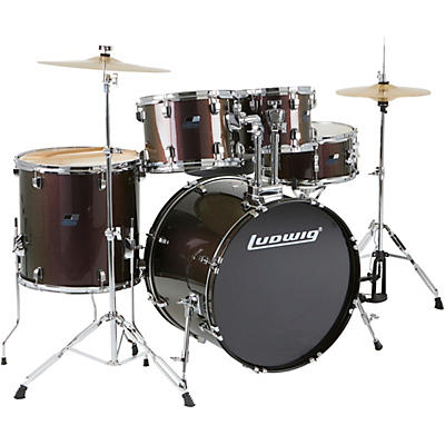 Ludwig BackBeat Complete 5-Piece Drum Set With Hardware and Cymbals -