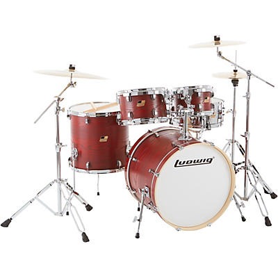 Ludwig BackBeat Elite 5-Piece Complete Drum Set With 22" Bass Drum, Hardware & Cymbals -