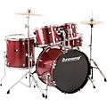 Ludwig BackBeat Complete 5-Piece Drum Set With Hardware and Cymbals - Condition 1 - Mint Metallic Silver SparkleCondition 1 - Mint Wine Red Sparkle