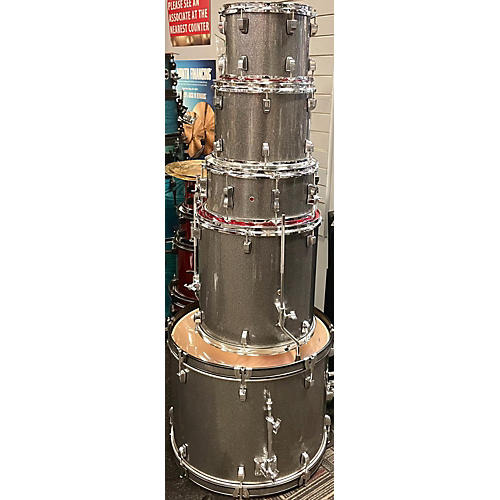 Ludwig Backbeat Drum Kit Metallic Silver Sparkle