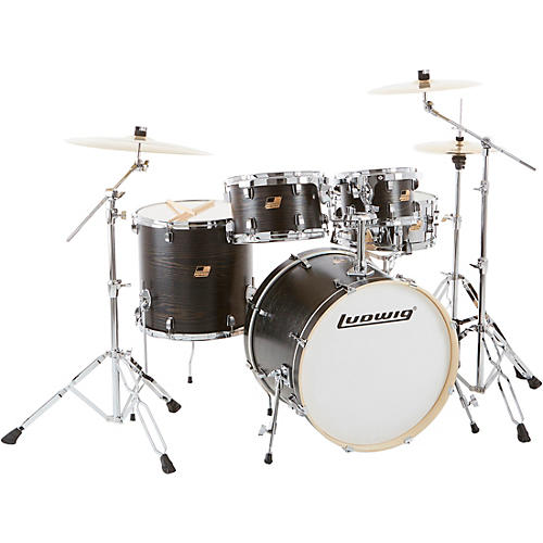 Ludwig BackBeat Elite 5-Piece Complete Drum Set With 22