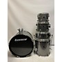 Used Ludwig Backbeat With Cymbals And Hardware Drum Kit metallic silver sparkle