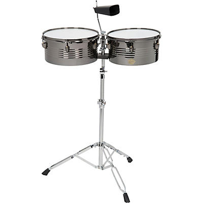 Sound Percussion Labs Baja Percussion Set of Timbales with Cowbell and Adjustable Stand