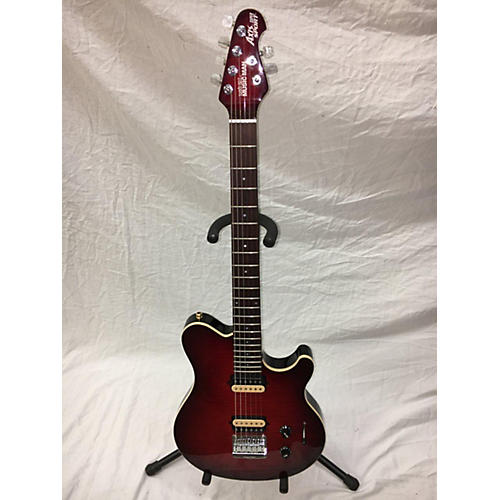 Ernie Ball Music Man Ball Family Reserve Axis HARDTAIL Solid Body Electric Guitar Crimson Red Trans