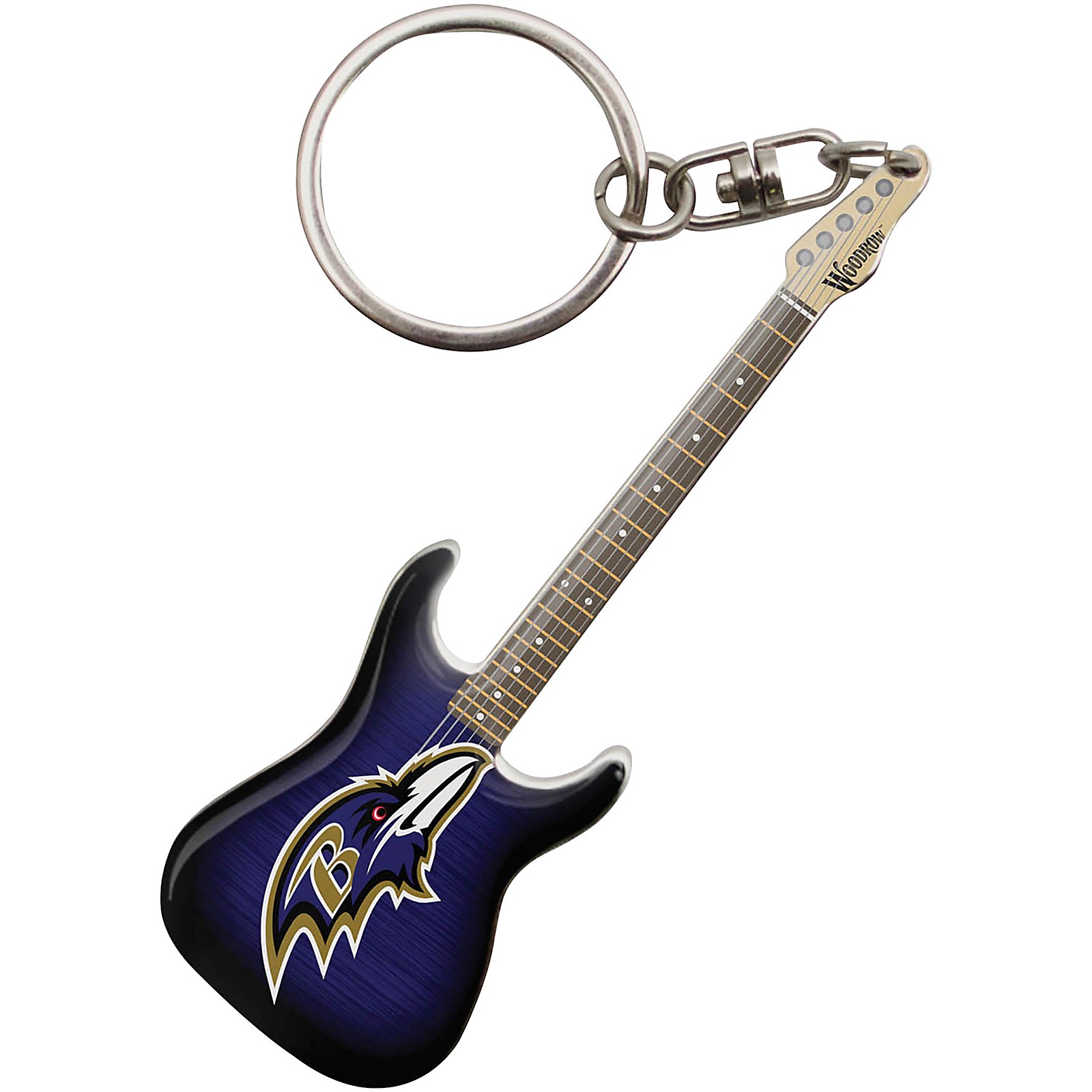 Woodrow Guitars Baltimore Ravens Electric Guitar Keychain Musician's Friend