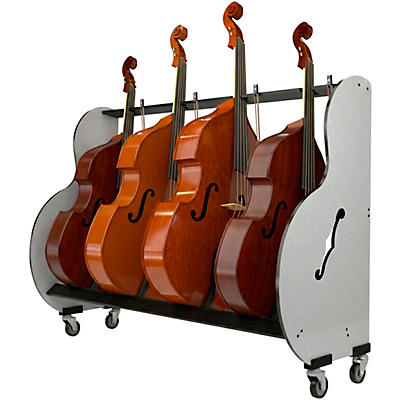 A&S Crafted Products Band Room 4 Double Bass Storage Rack