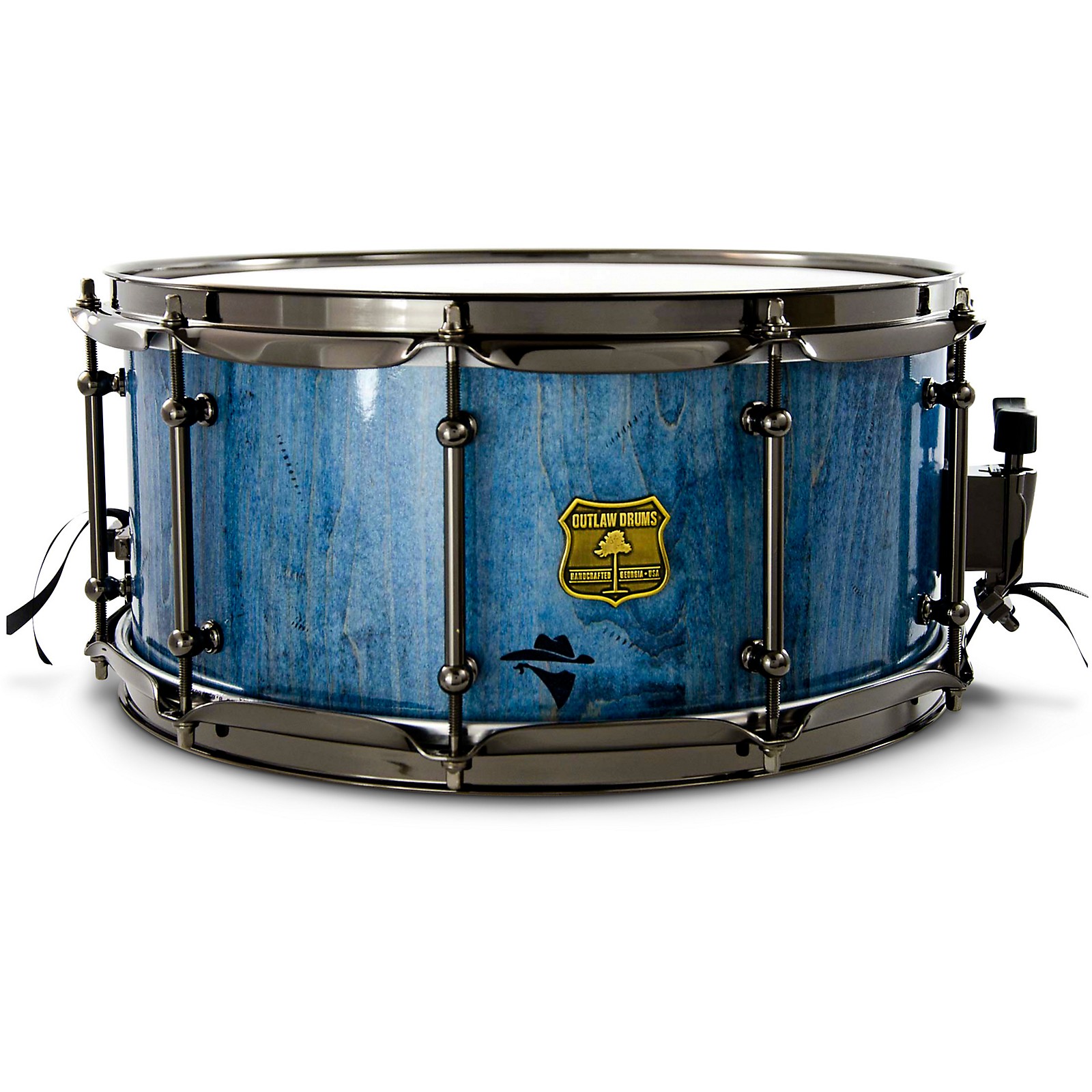 OUTLAW DRUMS Bandit Series Snare Drum with Black Hardware 14 x 6.5 in. Bandit Blue Musician's