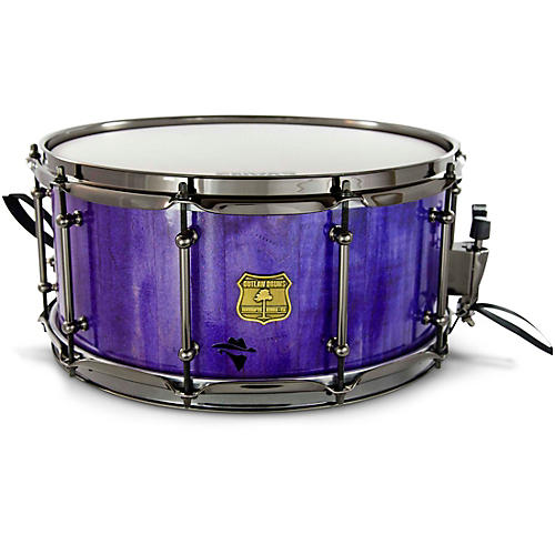 OUTLAW DRUMS Bandit Series Snare Drum with Black Hardware 14 x 6.5 in. Perilous Purple Sparkle