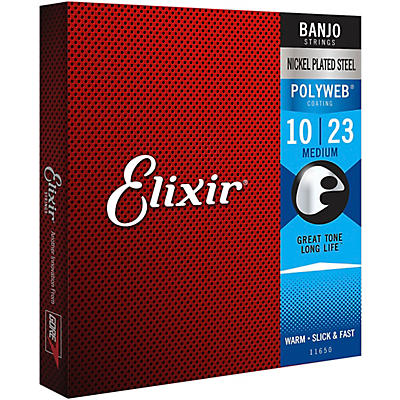 Elixir Banjo Strings with POLYWEB Coating, Medium (.010-.010)
