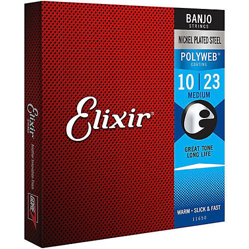 Elixir Banjo Strings with POLYWEB Coating, Medium (.010-.010)