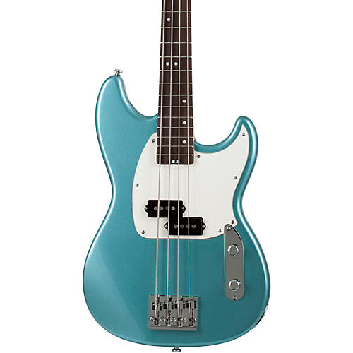 Schecter Guitar Research Banshee 4-String Short Scale Electric Bass Guitar Pelham Blue White Pickguard