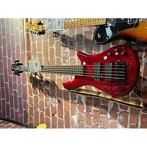 Spector Bantam 5 Electric Bass Guitar Trans Red