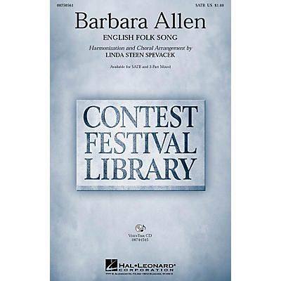 Hal Leonard Barbara Allen SATB arranged by Linda Spevacek