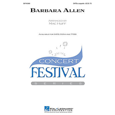 Hal Leonard Barbara Allen SSAA A Cappella Arranged by Mac Huff