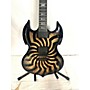 Used Wylde Audio Barbarian Solid Body Electric Guitar Black and White