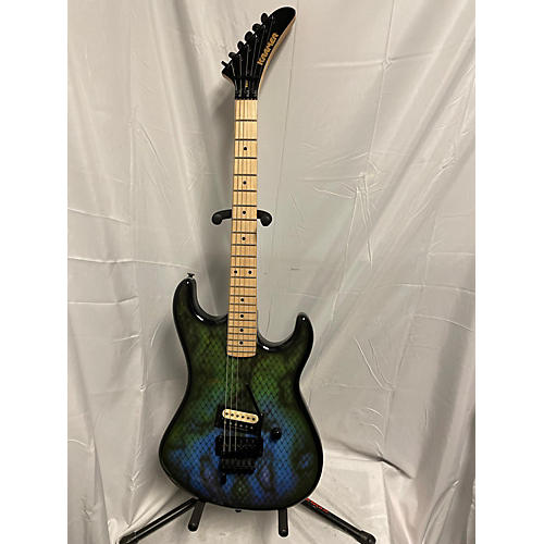 Kramer Baretta Viper Solid Body Electric Guitar Snakeskin Green Blue Fade
