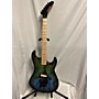 Used Kramer Baretta Viper Solid Body Electric Guitar Snakeskin Green Blue Fade