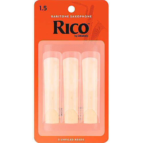 Rico Baritone Saxophone Reeds, Box of 3 Strength 1.5 Box of 3